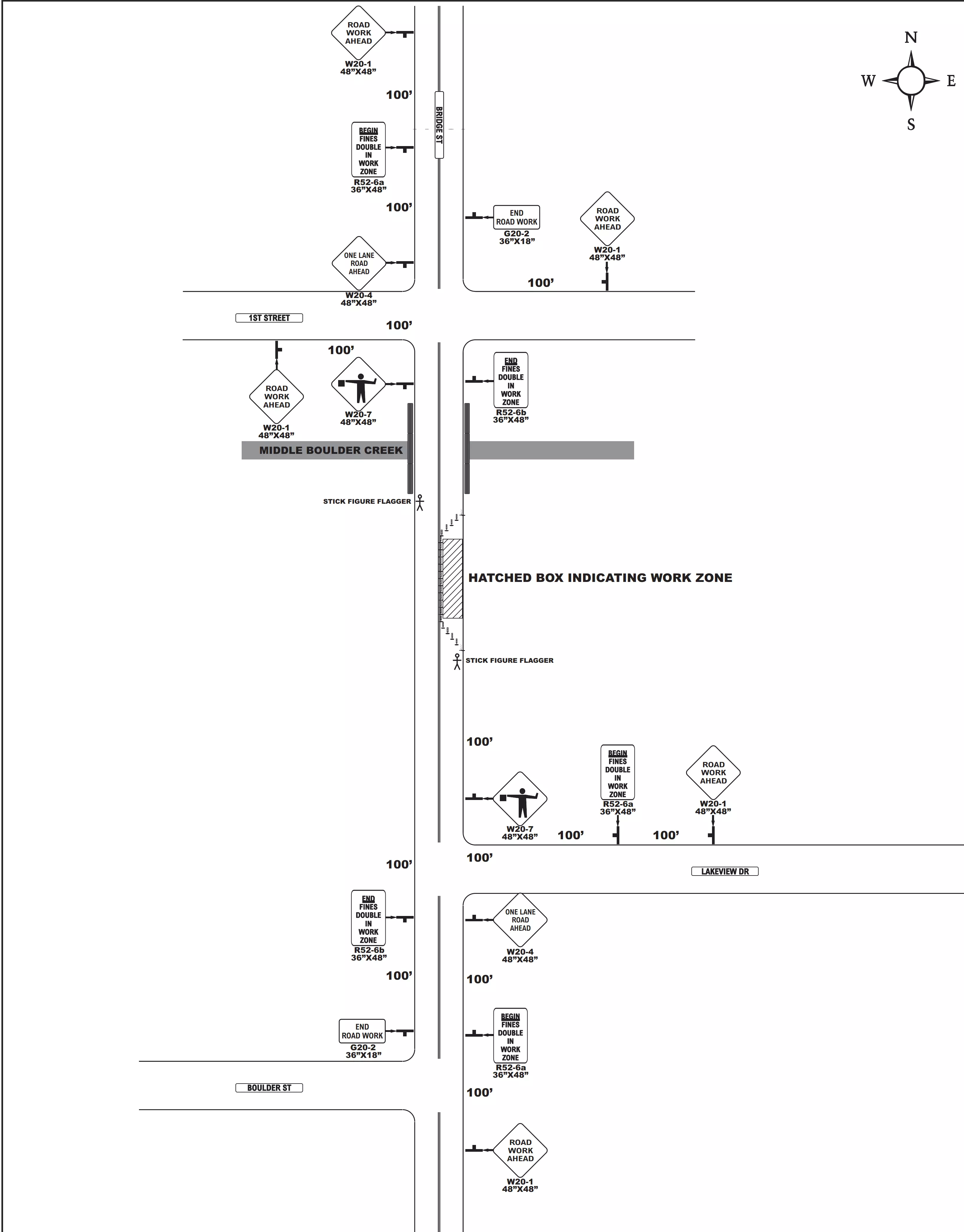 Site Map of New Gas Main Excavation - CDOT Highway 119 from Boulder Street north 400 feet #1