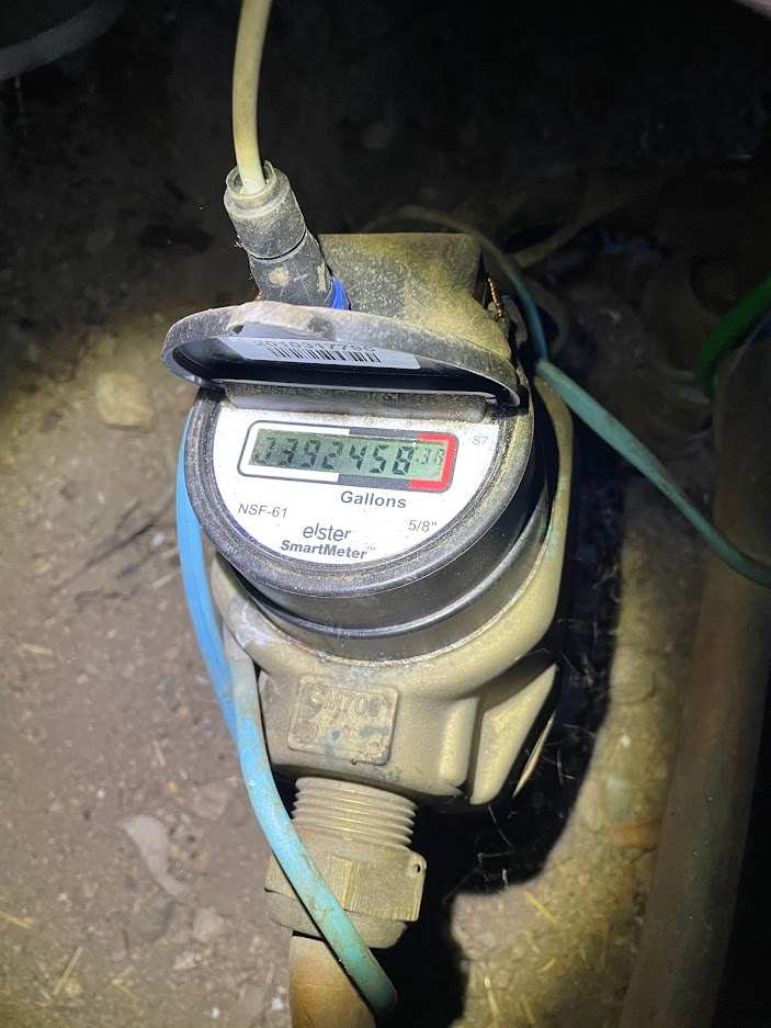 The older model water meter that we are replacing. These are NSF-61 Elster SmartMeters. Pictured is a 5/8 inch meter.