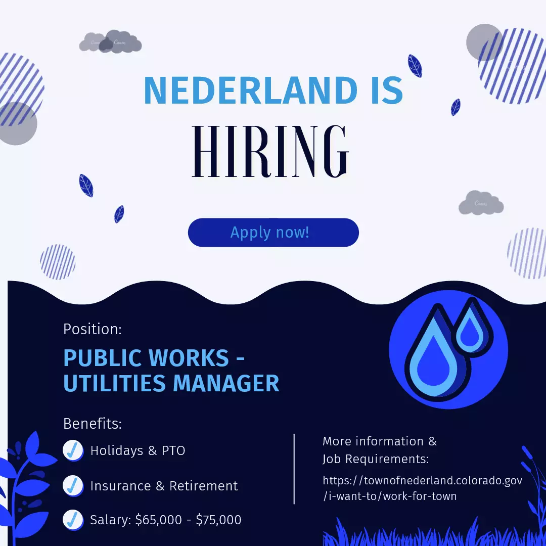 Nederland is Hiring - Public Works Utilities Manager