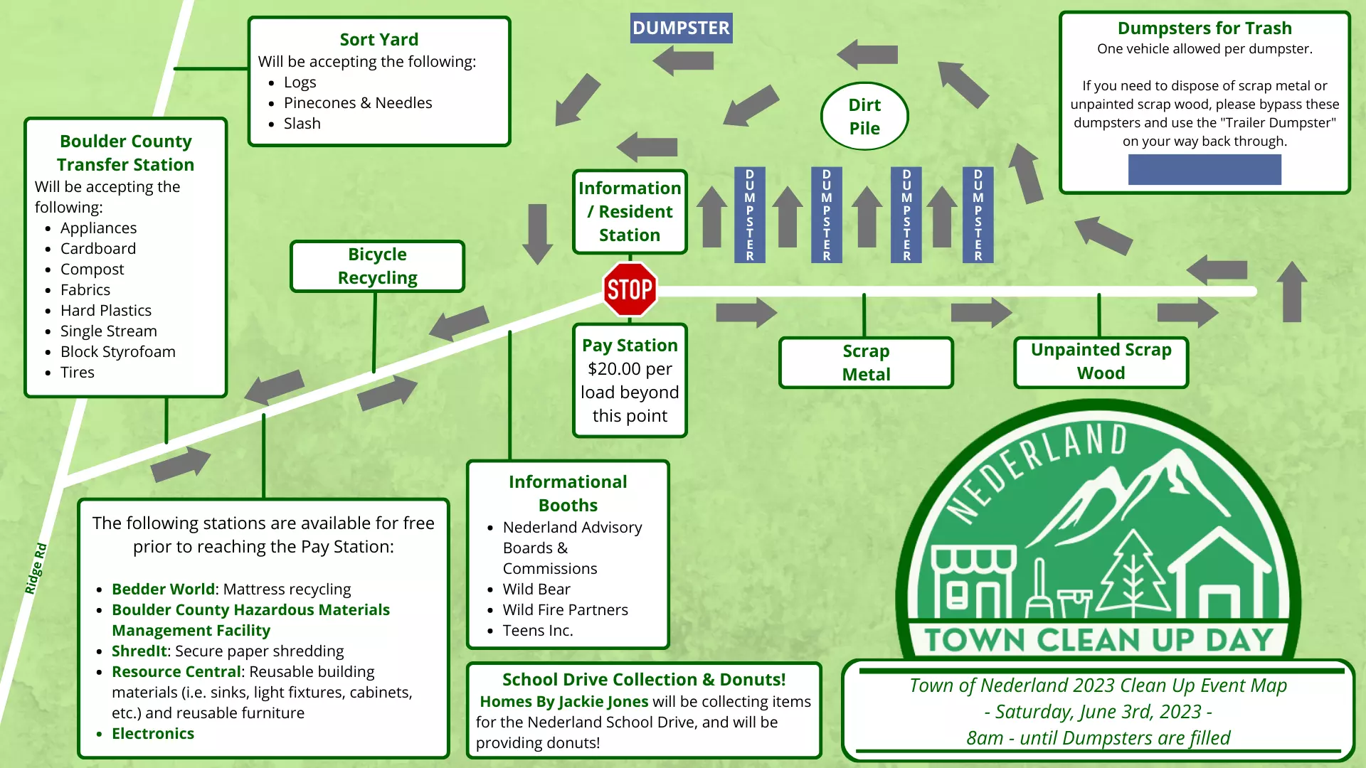 Town Clean Up Day Map 2023