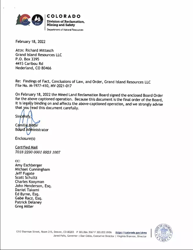 Board Order M-1977-410, MV-20521-107